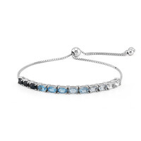 Bracelet en argent et Topaze bleu de Londres