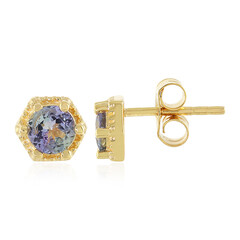 Boucles d'oreilles en argent et Tanzanite non chauffée