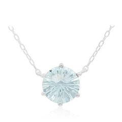Collier en argent et Topaze bleu ciel