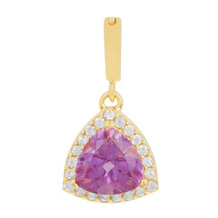 Pendentif en argent et Fluorite pourpre