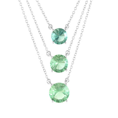Collier en argent et Fluorite verte