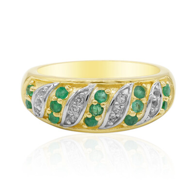 Bague en argent et Emeraude du Brésil