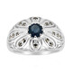 Bague en argent et Saphir bleu (Annette classic)