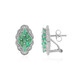 Boucles d'oreilles en argent et Emeraude de Socoto