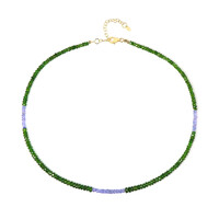 Collier en argent et Diopside de Russie