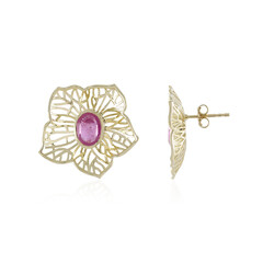 Boucles d'oreilles en or et Saphir rose de Madagascar (Ornaments by de Melo)