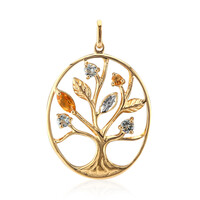 Pendentif en argent et Citrine