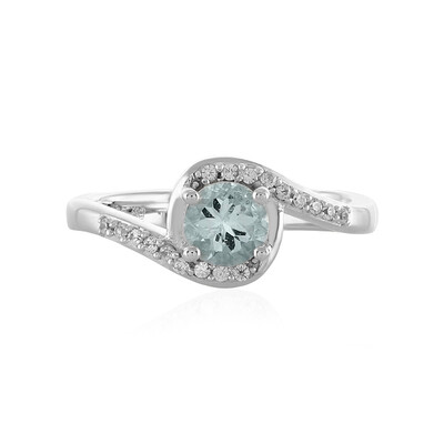 Bague en argent et Aigue-marine