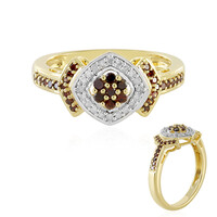 Bague en argent et Diamant rouge I4