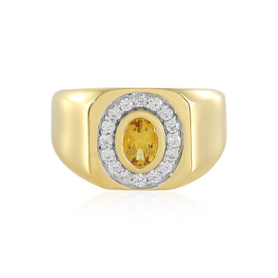 Bague en argent et Béryl jaune
