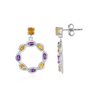Boucles d'oreilles en argent et Citrine
