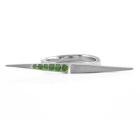 Bague en argent et Grenat Tsavorite