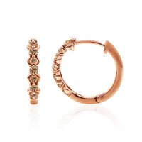 Boucles d'oreilles en or et Diamant rose de France SI1 d'Argyle 