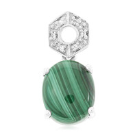 Pendentif en argent et Malachite