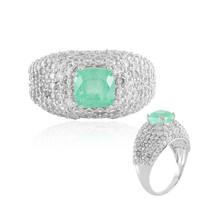 Bague en argent et Emeraude de Russie