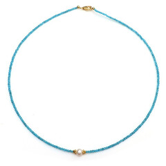 Collier en argent et Apatite bleue
