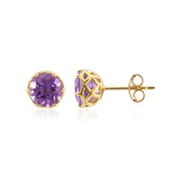 Boucles d'oreilles en argent et Améthyste