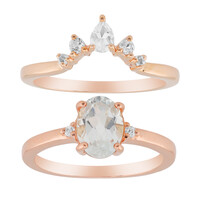 Bague en argent et Topaze blanche