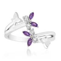 Bague en argent et Améthyste de Zambie
