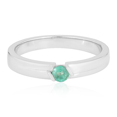 Bague en argent et Emeraude de Colombie