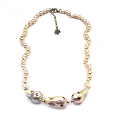 Collier en argent et Perle de culture d'eau douce (Dallas Prince Designs)