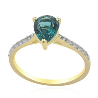 Bague en or et Indicolite du Brésil