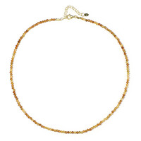Collier en argent et Tourmaline jaune