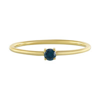 Bague en or et Diamant bleu I2