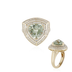Bague en or et Améthyste verte du Rio Grande (de Melo)