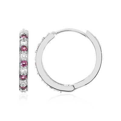 Boucles d'oreilles en argent et Grenat Rhodolite