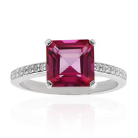 Bague en argent et Topaze rose