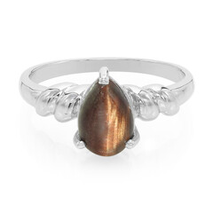 Bague en argent et Œil-de-tigre rouge