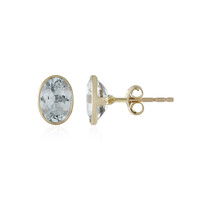 Boucles d'oreilles en or et Aigue-marine du Brésil