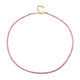 Collier en argent et Saphir rose de Ceylan