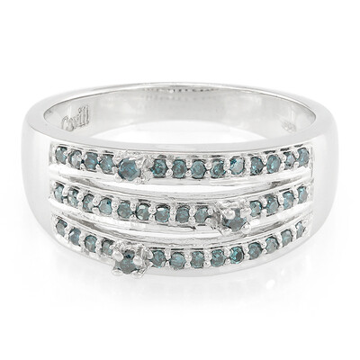Bague en argent et Diamant fantaisie