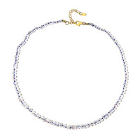 Collier en argent et Pierre de Lune arc-en-ciel (Adela Silber)