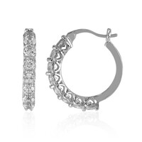 Boucles d'oreilles en argent et Topaze blanche