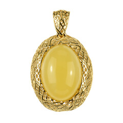 Pendentif en argent et Ambre baltique