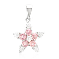 Pendentif en argent et Saphir Padparadscha