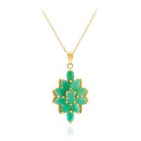 Collier en argent et Emeraude du Brésil