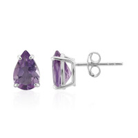 Boucles d'oreilles en argent et Améthyste