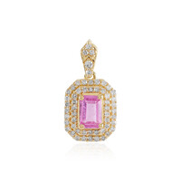 Pendentif en or et Saphir parme