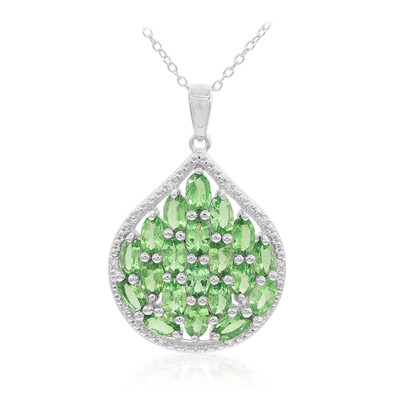 Collier en argent et Grenat Tsavorite