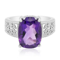 Bague en argent et Améthyste du Maroc