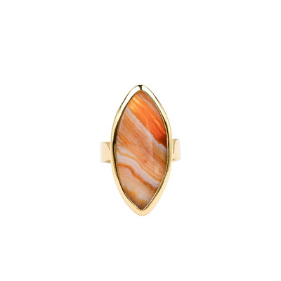 Bague en argent et Agate dentelle