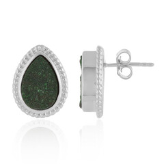 Boucles d'oreilles en argent et Uvarovite