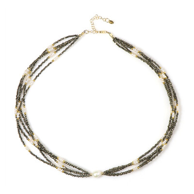 Collier en argent et Perle blanche de culture d'eau douce (Riya)
