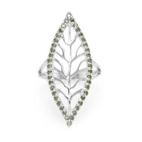 Bague en argent et Diamant fantaisie