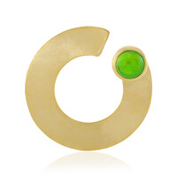 Pendentif en argent et Opale verte d'Éthiopie