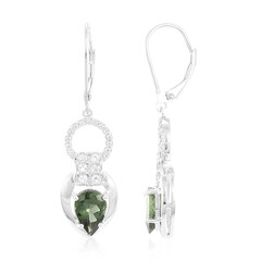 Boucles d'oreilles en argent et Apatite chromifère